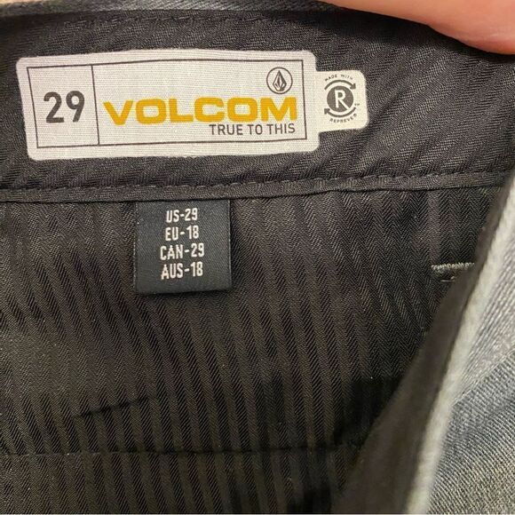 VOLCOM youth mens gray weathered skater surf Frickin Chino Short C0912030 7” -29 - Picture 11 of 12